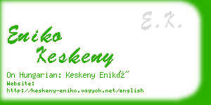 eniko keskeny business card